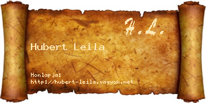 Hubert Leila névjegykártya